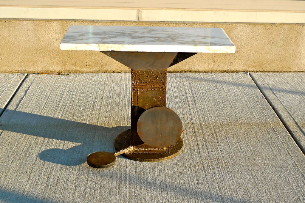 Mid-20th Century Sculptural Iron Metal Craft Table Base For Sale