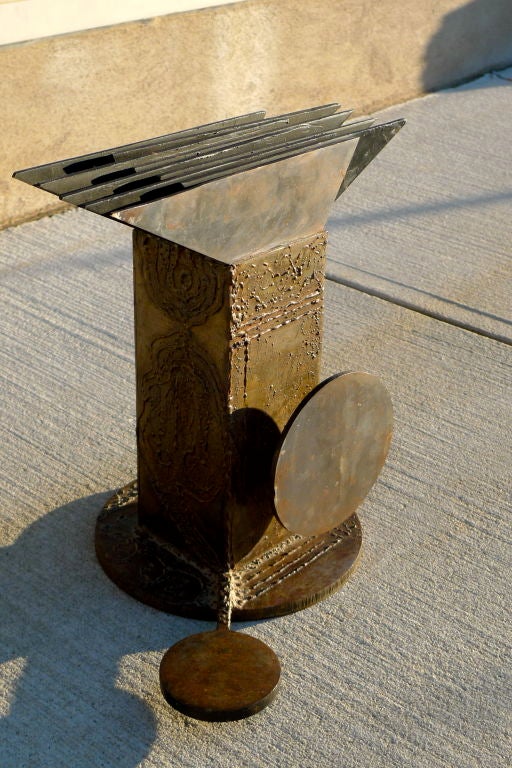 Sculptural Iron Metal Craft Table Base For Sale 1