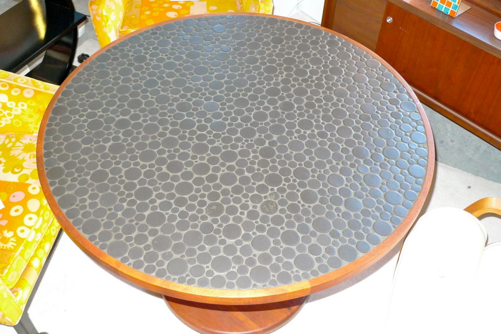 American Ceramic Pebble Tile Top Dining Table by Gordon Martz
