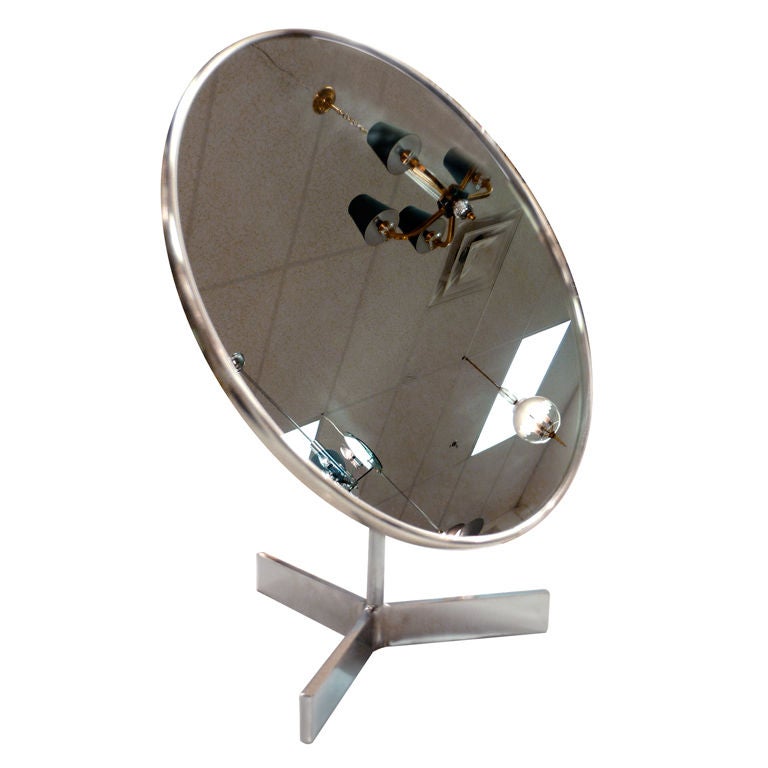 Owen Thomas for Durlston Designs Round Chrome Vanity Mirror