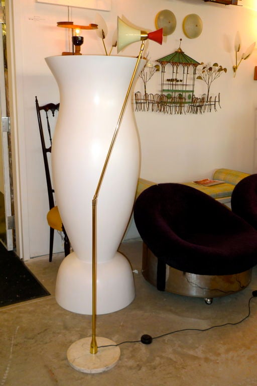 Mid-20th Century Stork-like Italian 1950's Floor Lamp For Sale