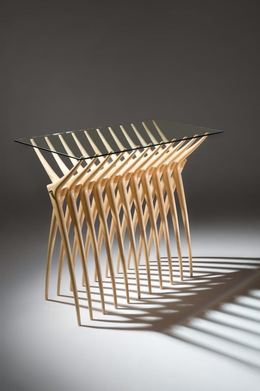 Ardu is Irish for uplifting or to rise above.  Inspired by skeletal structures, Ardu is a piece of sculptural craftsmanship.  Repetition of form creates a rib cage-like formation resulting in a piece of intricate beauty.  The sculptural elements