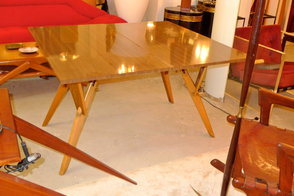 Convertible Cocktail-Console-Dining Table In Good Condition In Hanover, MA