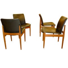 Set of 4 Dining Chairs by Finn Juhl for France & Daverkosen