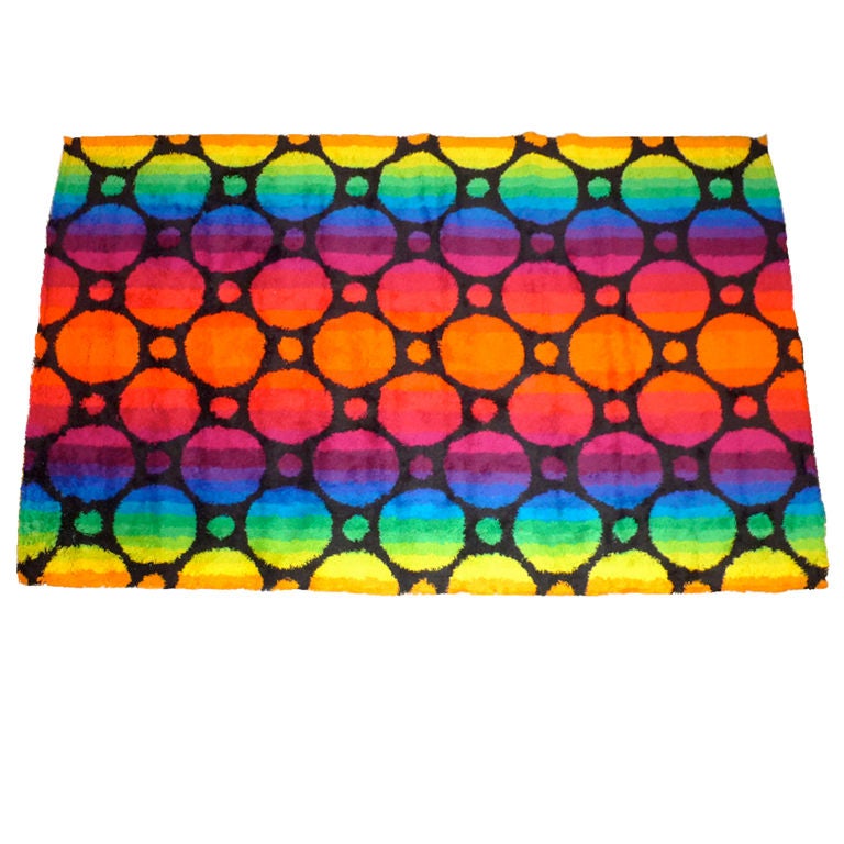 Hojer Eksport  Wilton Psychadelic Danish Rug