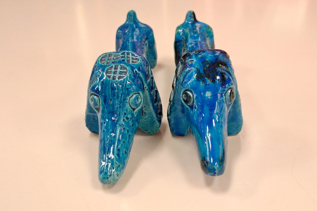 Pair of Rimini Blue Italian Ceramic Dachshunds 6