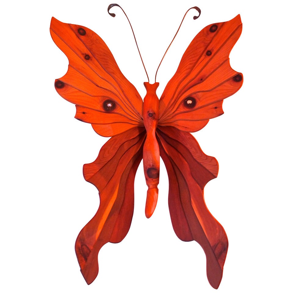 Large Woodcraft Butterfly, Signed 'Briggs"