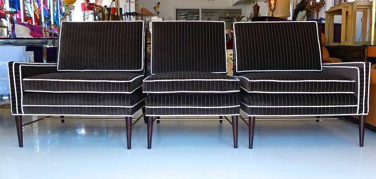 Divano componibile a tre sedie Paul McCobb per Directional di Custom Craft