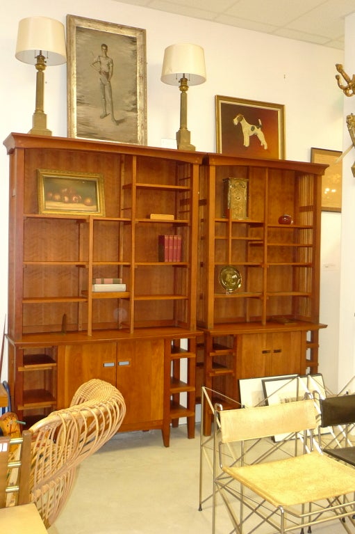 American Solid Cherry Arts & Crafts Style Credenza & Book Shelves