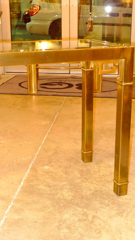 Mastercraft Brass Greek key Long Console Table 2