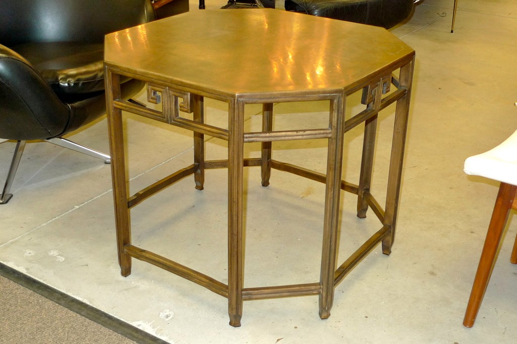 Vintage Baker Octagonal Walnut Lamp Table 1