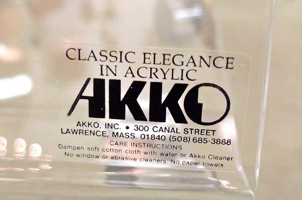 American Waterfall Acrylic Utility Cart on Chrome Casters by Akko