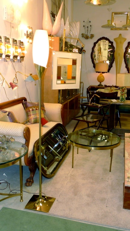 Brass Tone Laurel Tulip Floor Lamp