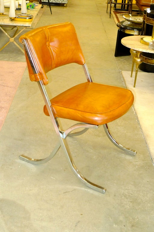 Set of 6 1970's Barcelona Style Dining Chairs 3
