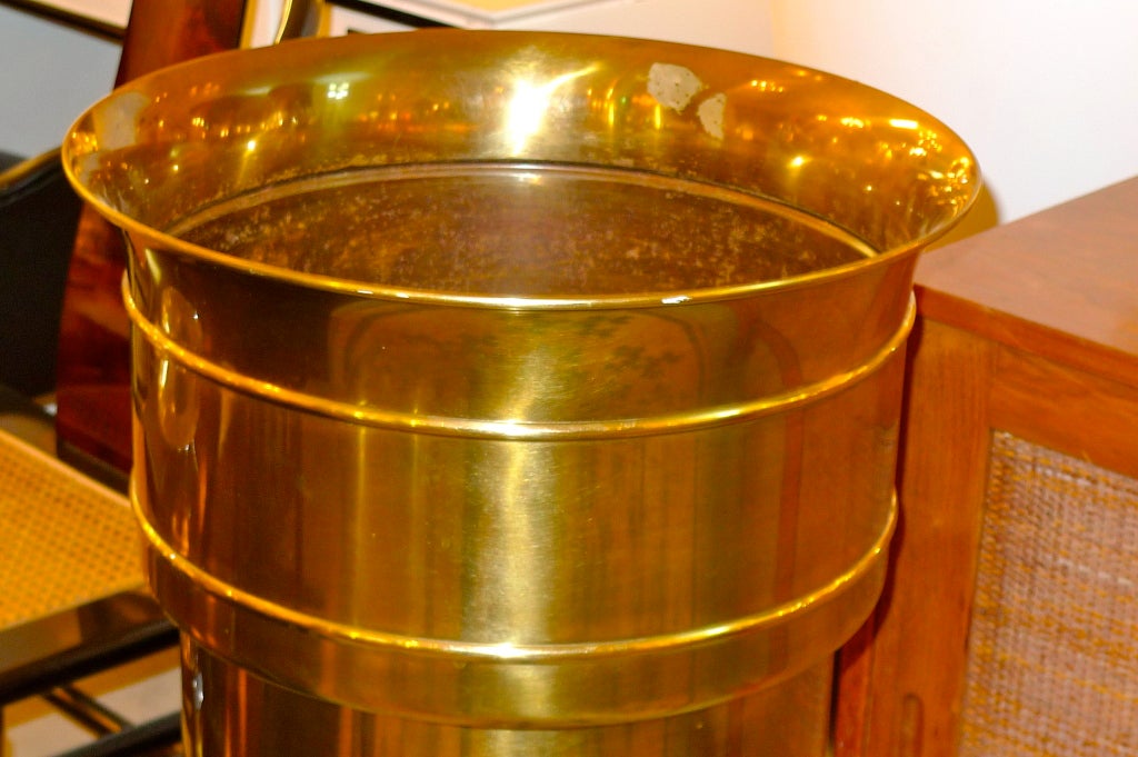 Mastercraft Brass Pedestal Jardiniere For Sale 1