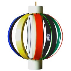 Colorful Lightolier Pendant after Angelo Lelli