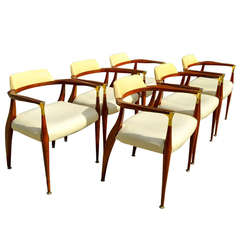 Bert England Sculptural Dining Chairs, Set of Six