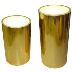 Curtis Jere Illuminated Brass Pedestals
