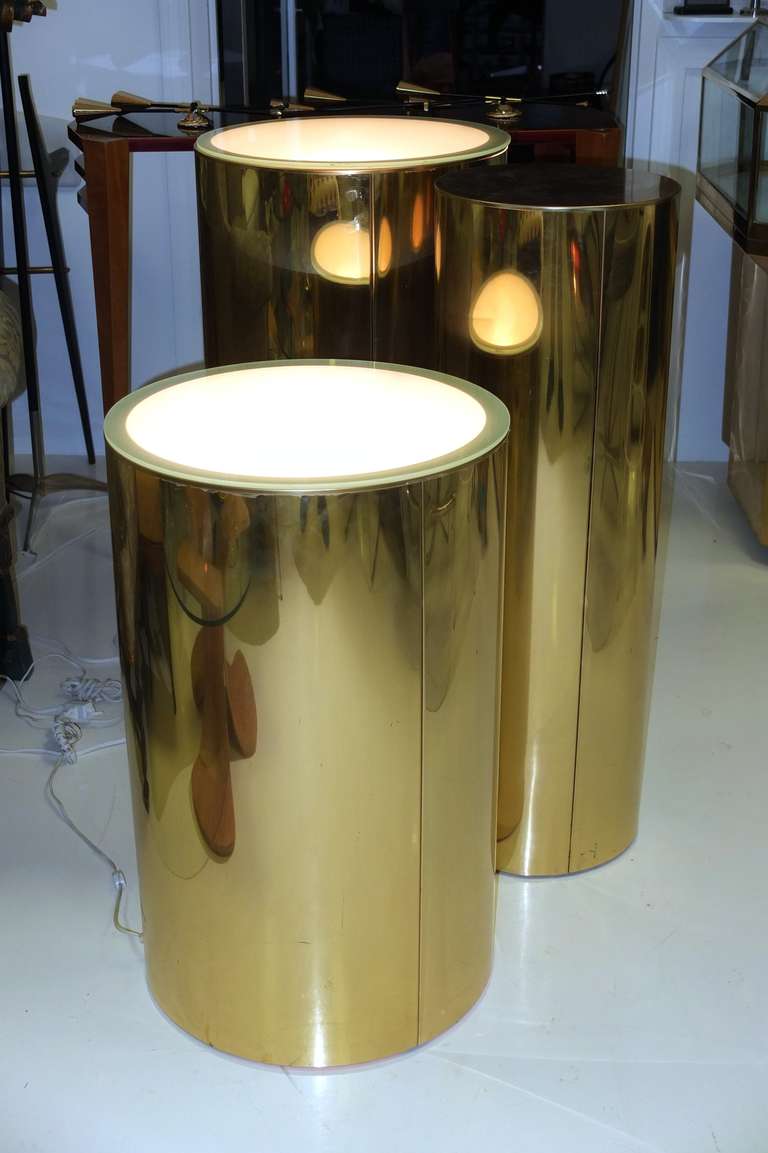 Curtis Jere Illuminated Brass Pedestals 3