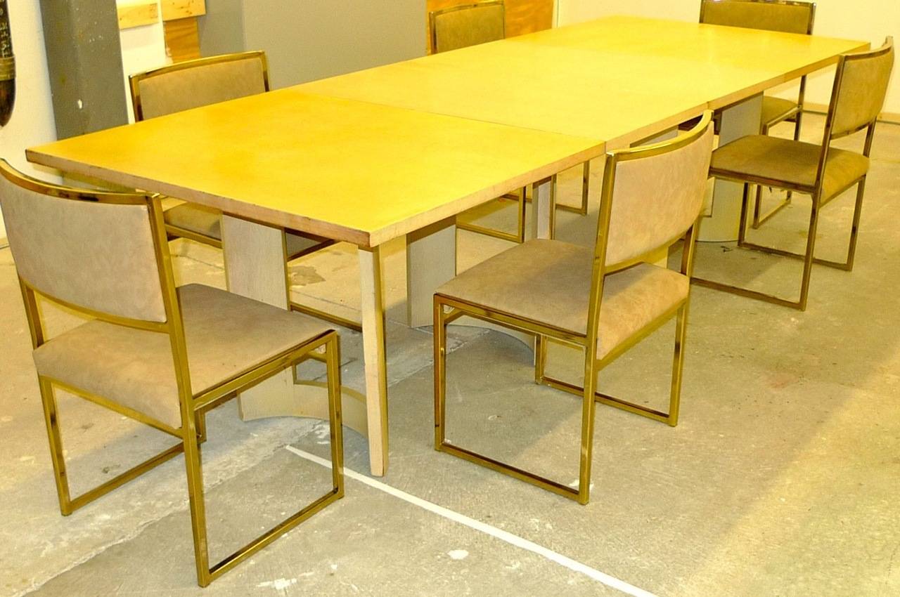 Mid-Century Modern Table de salle à manger à plateau en parquet Virginia Conner pour Grosfeld House en vente