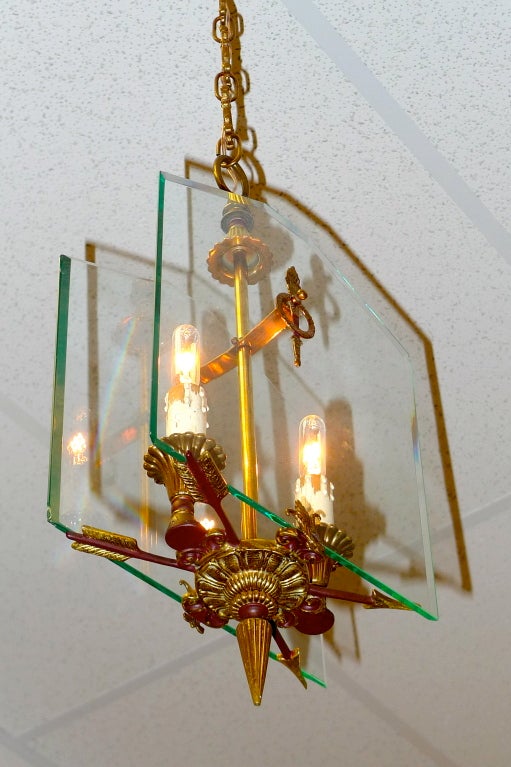 Mid-20th Century Italian Directoire Style Hallway Lantern For Sale