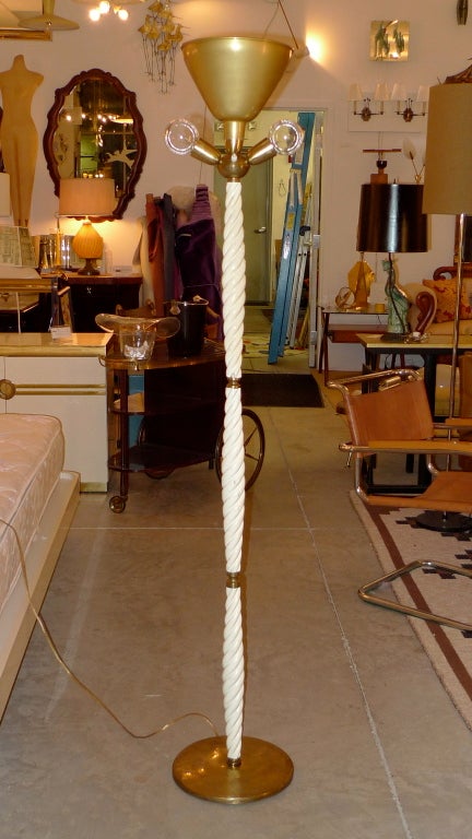 Mid-20th Century 1950's Italian Twisted Floor Lamp For Sale
