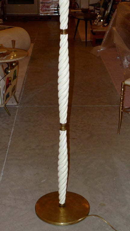 1950's Italian Twisted Floor Lamp For Sale 2