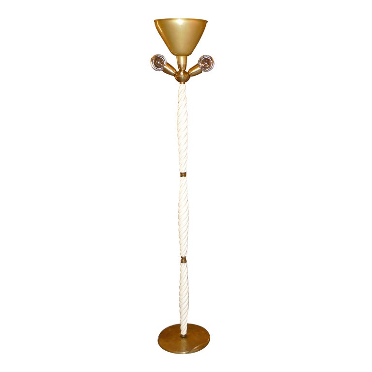 1950's Italian Twisted Floor Lamp For Sale