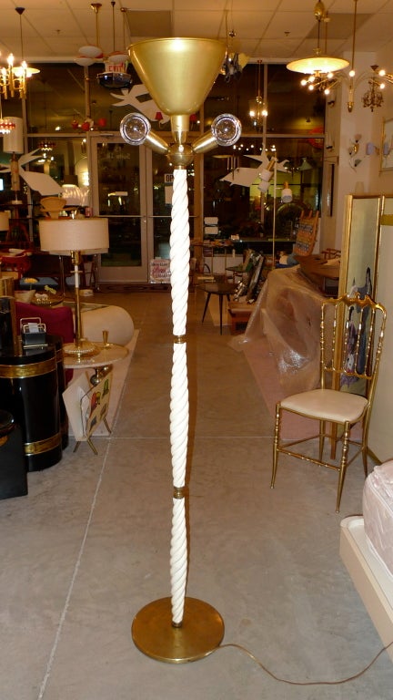 1950's Italian Twisted Floor Lamp For Sale 3