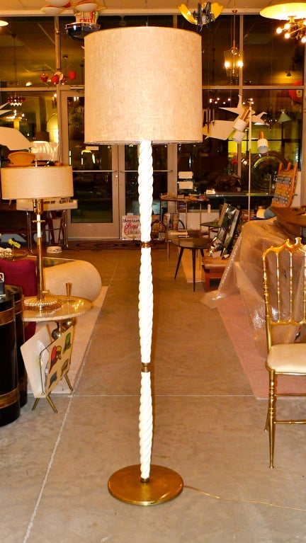 1950's Italian Twisted Floor Lamp For Sale 5