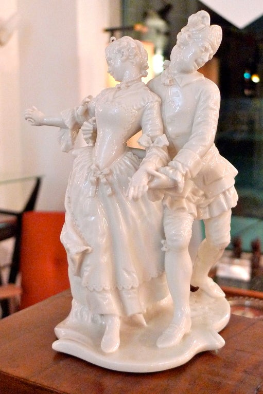 Porcelain Franz Anton Bustelli for Nymphenberg - Läufer mit Consortin For Sale