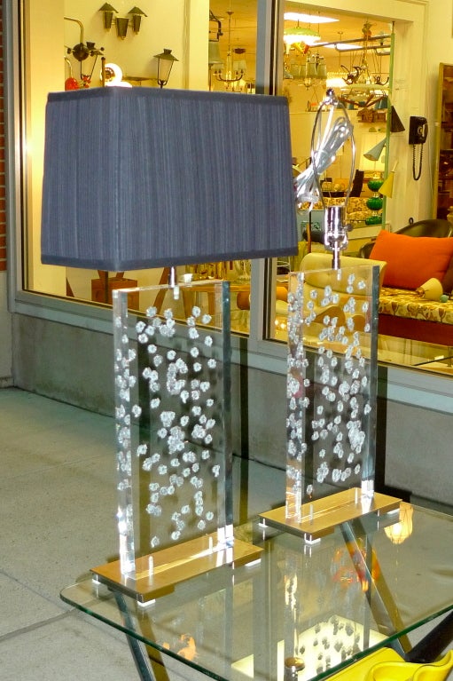 Pair of Bullet Hole Riddled Salvage Security Window Lamps In Excellent Condition In Hanover, MA