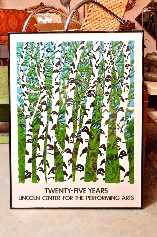 Neil Welliver Serigraph for Lincoln Center 25th Anniversary