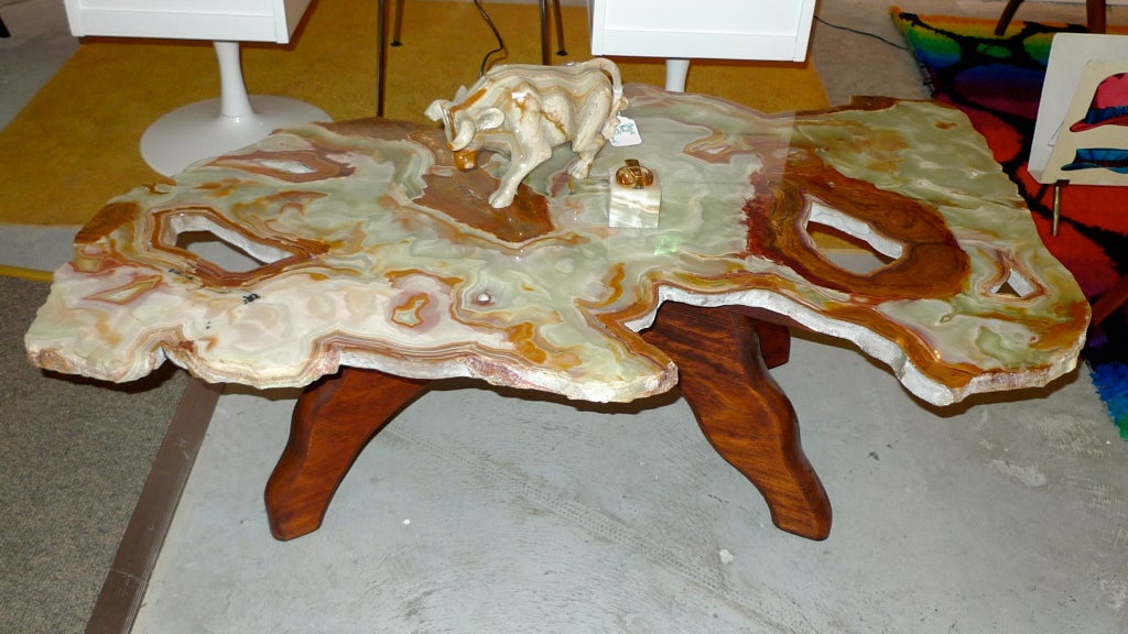 Fre-form Slab Agate Mineral Cocktail Table 3