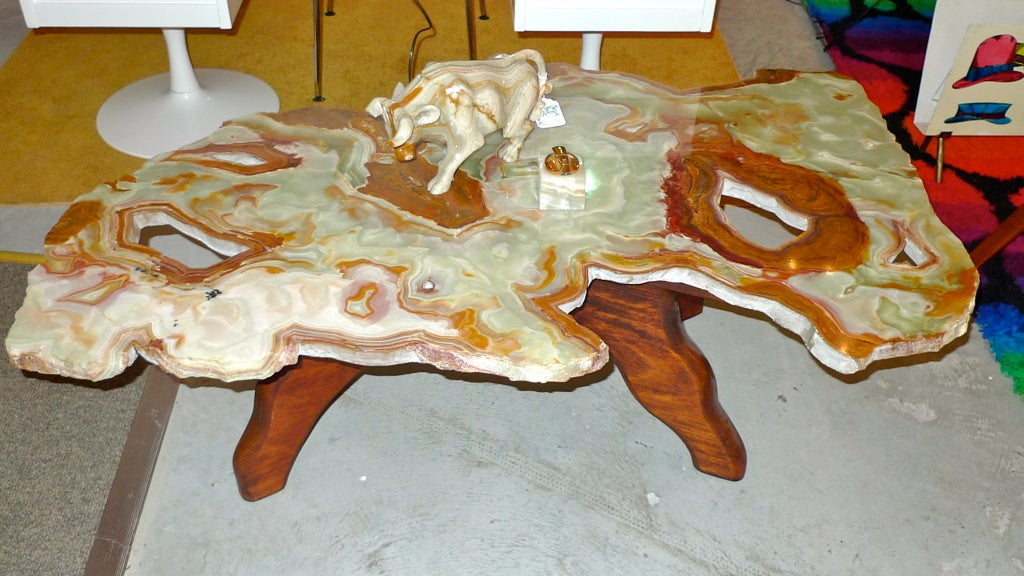Fre-form Slab Agate Mineral Cocktail Table 4