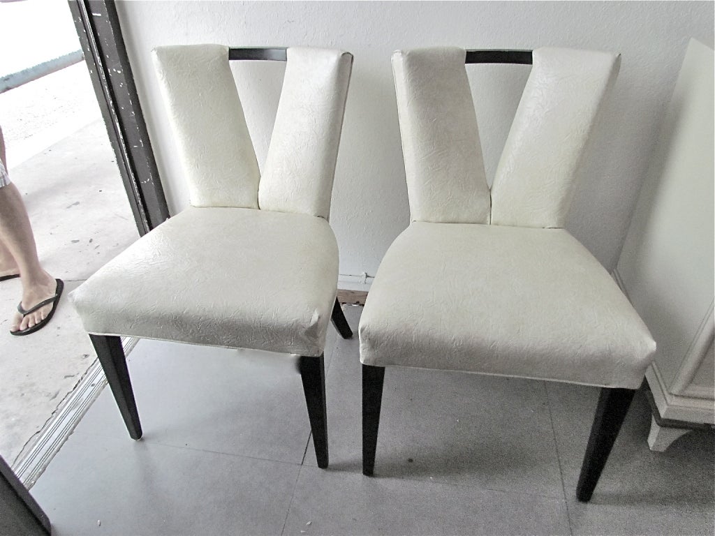 Ebonized Four Paul Frankl 'Corset' Chairs