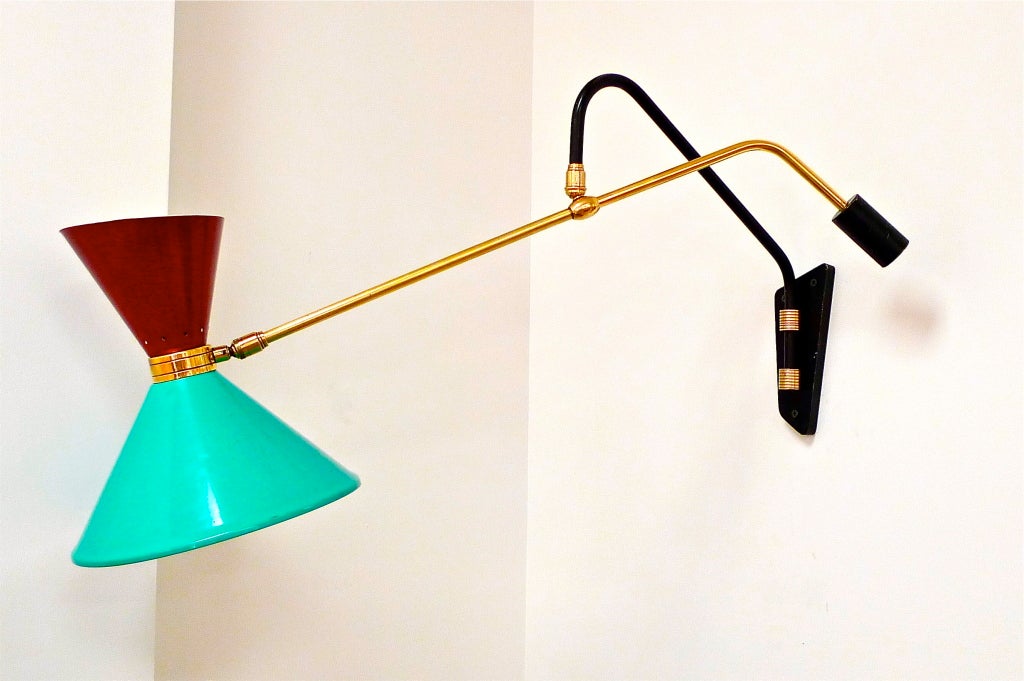 1950's French Swing Arm Sconce by Pierre Guariche 2