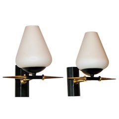 Spikes & Cones - Pair of Petite French 1950's Sconces