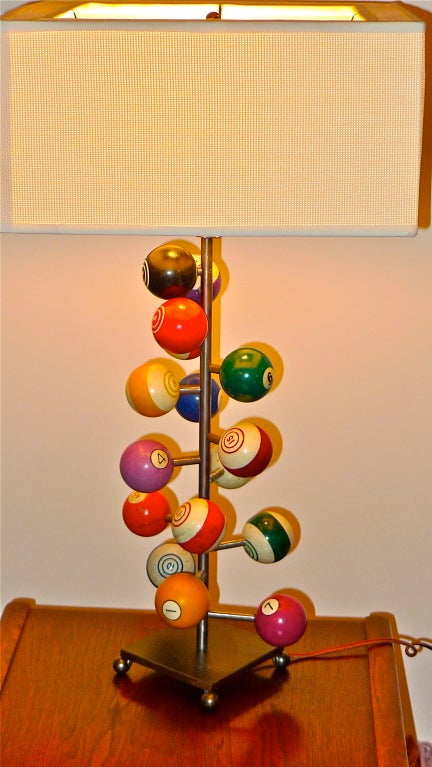 American Vintage Billiard Ball Table Lamp