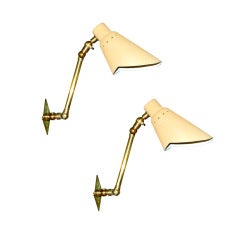 Pair of Articulating Wall Lights by Stilnovo