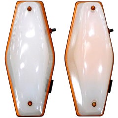 Pair of Diamond Form Wall Sconces by John C. Virden