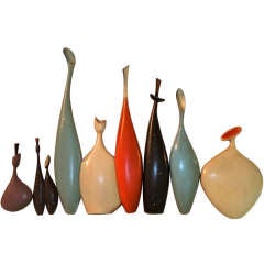Metal Wall Plaques of Stylized Wine Bottles By Sexton