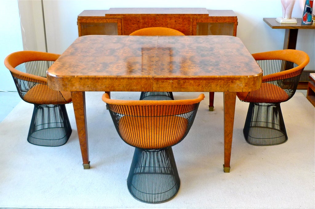 French Art Deco Walnut Dining Table 3
