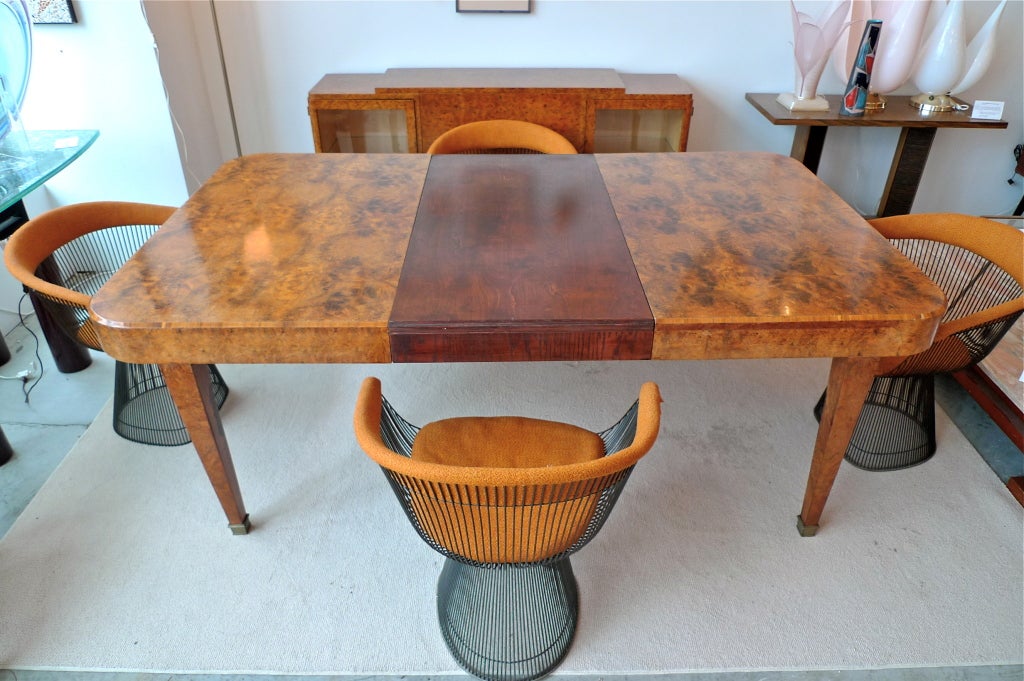 French Art Deco Walnut Dining Table 5