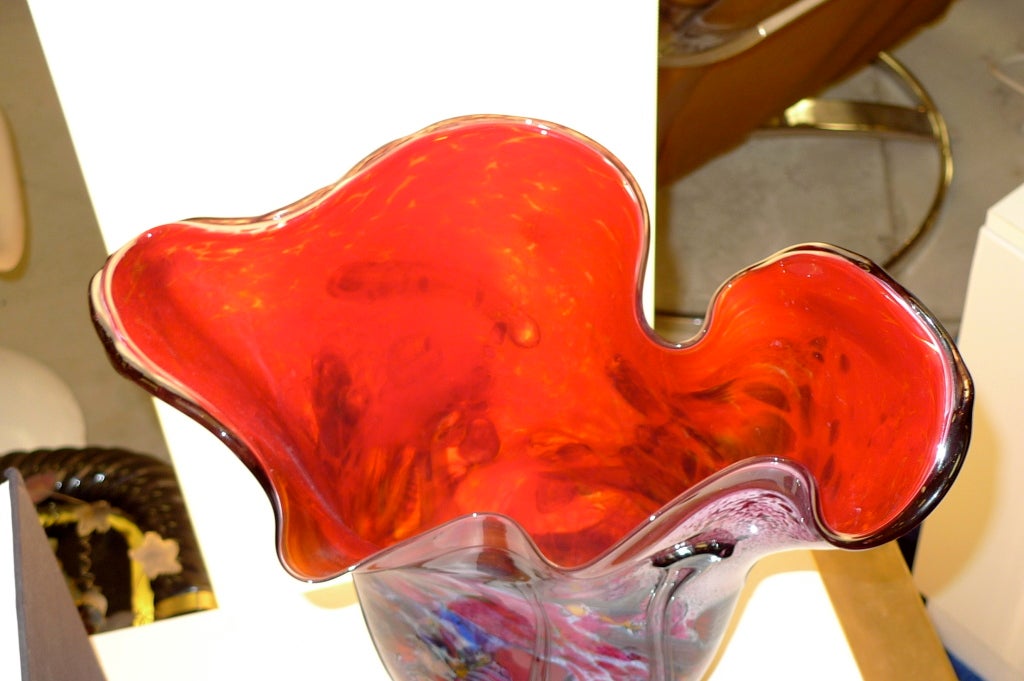 American Lucy Chamberlain Art Glass Vase