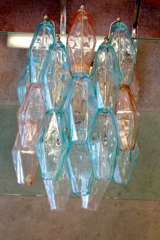 Italian Venini Polyhedral Crystal Wall Sconce by Carlo Scarpa