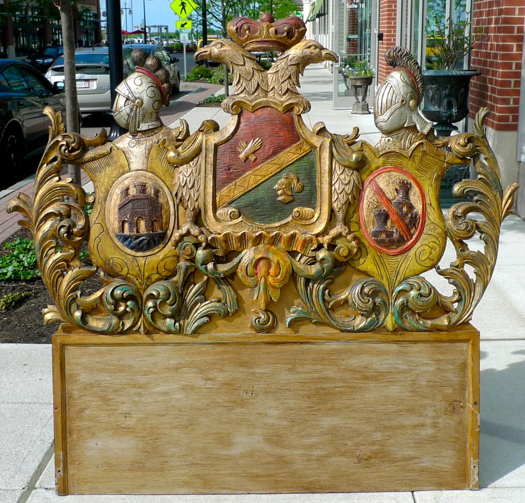 Queen Headboard with Heraldic Motifs