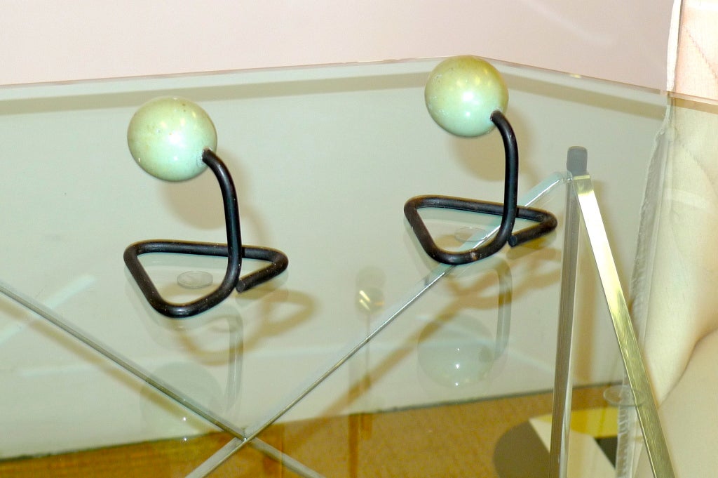 Mid-20th Century French Modernist Coat Hooks in the Style of Jean Royere
