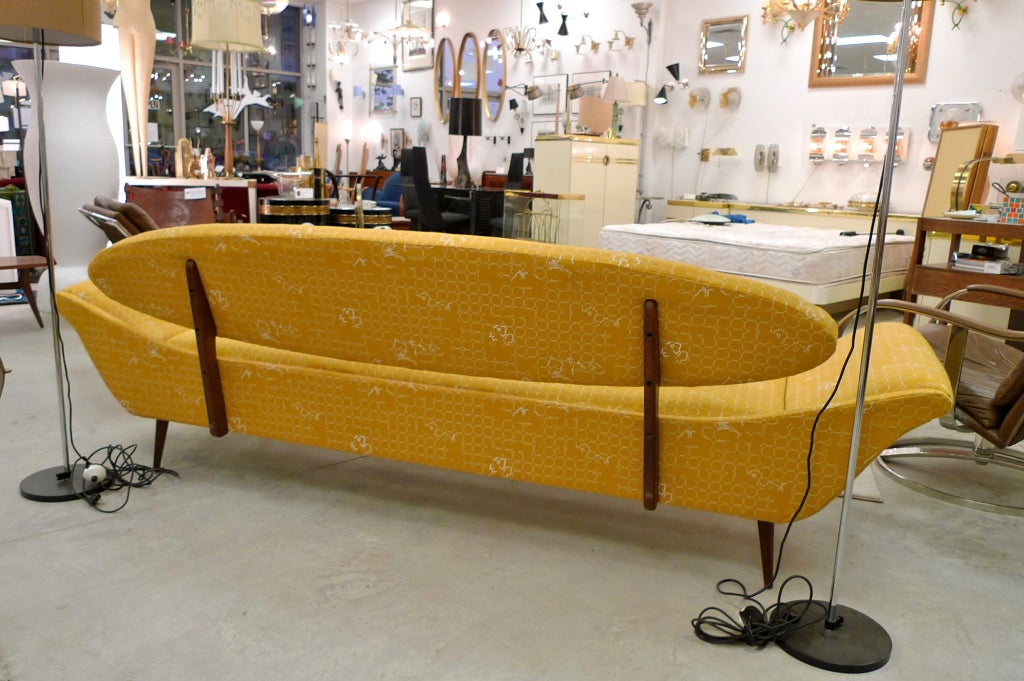 Canadian Luigi Tiengo Surfboard Back Gondola Sofa for Cimon For Sale