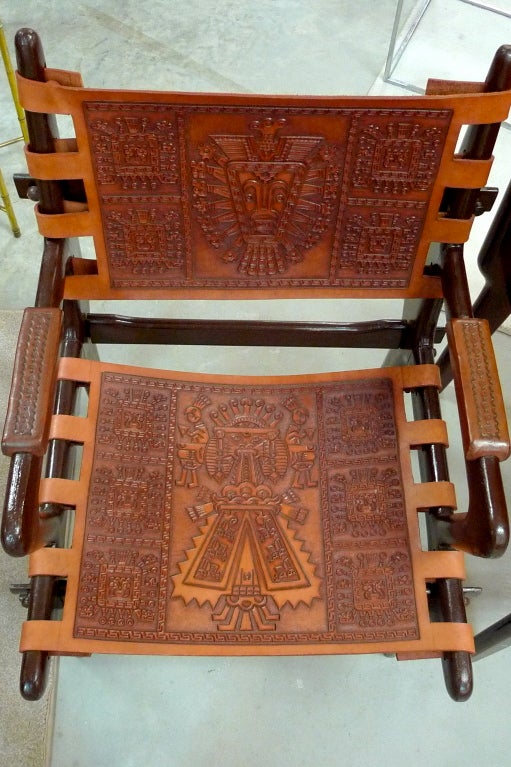 Pair of Ecuadorian Lounge Chairs via Peace Corps For Sale 1